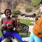 Ebony Mystique in 'Nasty Old Bench Flasher Meets Thirsty Jogging Nymph'