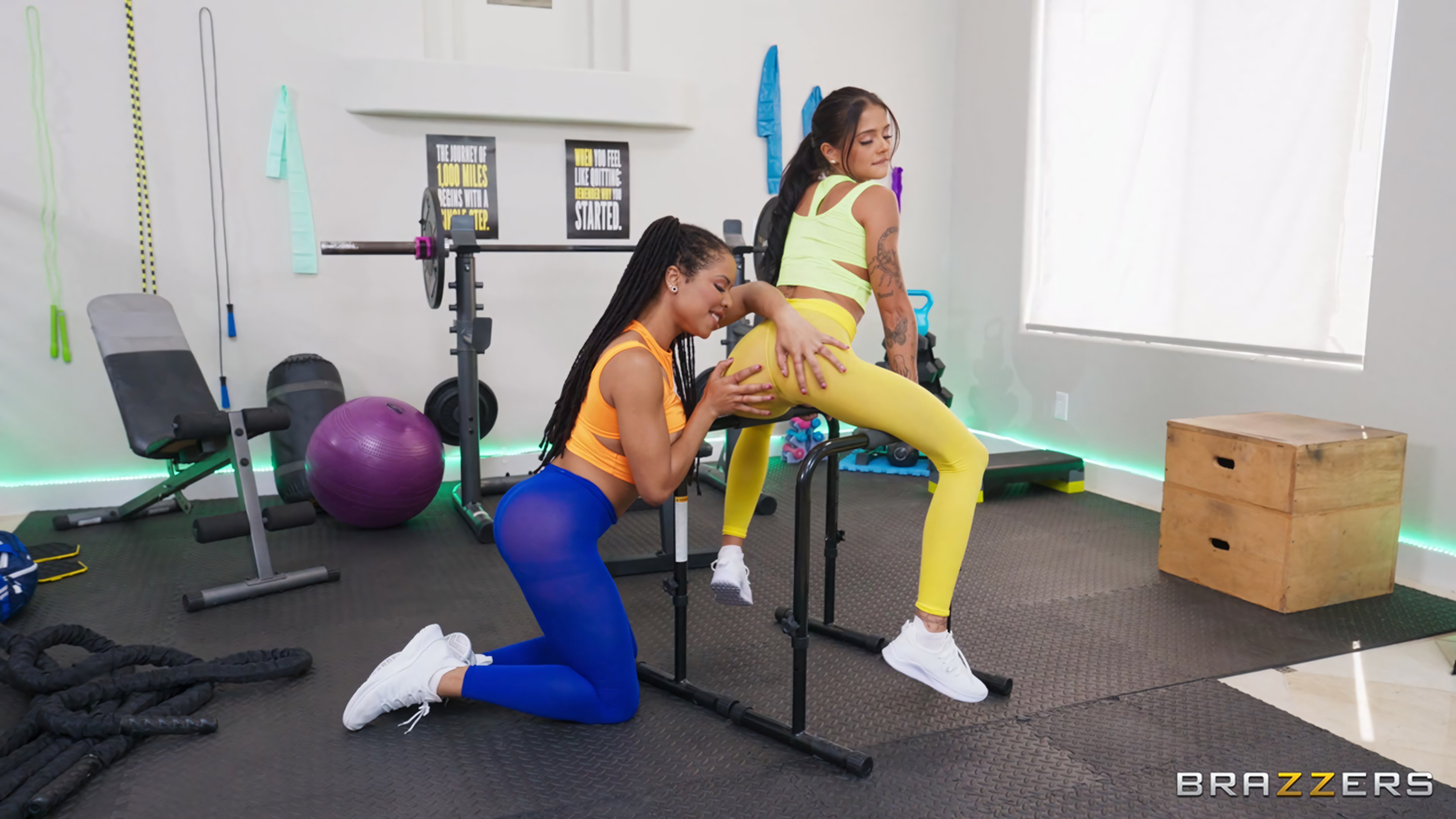 Lesbians Level Up Their Workout