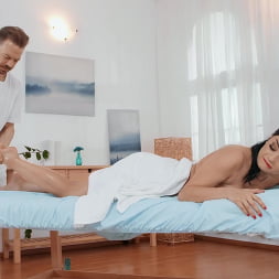 Daphne Turns The Massage Table